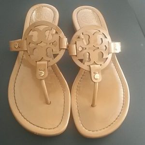 Tory Burch Mocha Leather Sandals Size 8.5